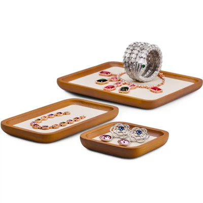 Khay trưng bày bằng gỗ nguyên khối tròn