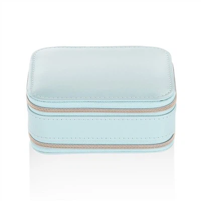 Bán Buôn Đơn Giản Dây Kéo Đôi Hộp Bảo Quản Trang Sức Nhỏ Trang Sức Vòng Cổ Bông Tai Nhẫn Hộp Son Môi